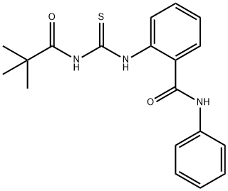 2-({[(2,2-dimethylpropanoyl)amino]carbonothioyl}amino)-N-phenylbenzamide Structure