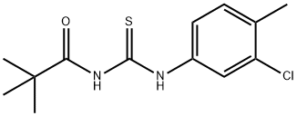 N-{[(3-chloro-4-methylphenyl)amino]carbonothioyl}-2,2-dimethylpropanamide Structure