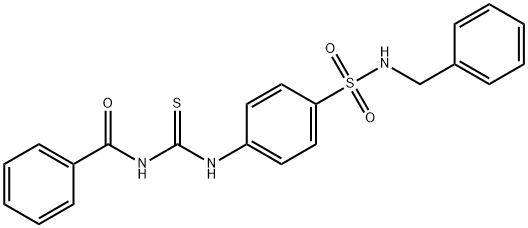 N-[({4-[(benzylamino)sulfonyl]phenyl}amino)carbonothioyl]benzamide 구조식 이미지