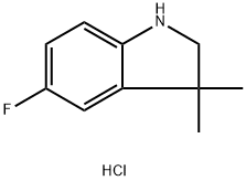 5-fluoro-3,3-dimethyl-2,3-dihydro-1H-indole hydrochloride Structure