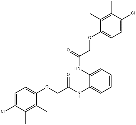 N,N'-1,2-phenylenebis[2-(4-chloro-2,3-dimethylphenoxy)acetamide] 구조식 이미지