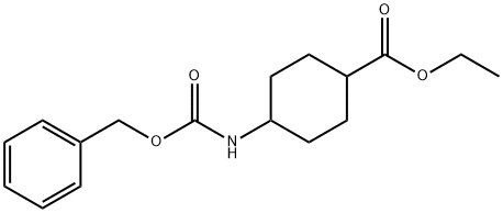 Cyclohexanecarboxylic acid, 4-[[(phenylmethoxy)carbonyl]amino]-, ethylester Structure