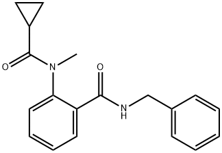 N-benzyl-2-[cyclopropanecarbonyl(methyl)amino]benzamide Structure