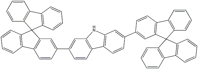 9H-Carbazole, 2,7-bis(9,9'-spirobi[9H-fluoren]-2-yl)- Structure