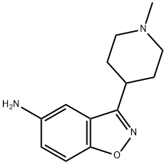 1,2-Benzisoxazol-5-amine, 3-(1-methyl-4-piperidinyl)- Structure