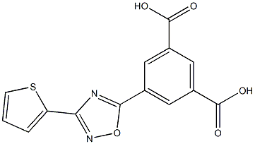 1,3-Benzenedicarboxylic acid, 5-[3-(2-thienyl)-1,2,4-oxadiazol-5-yl]- 구조식 이미지