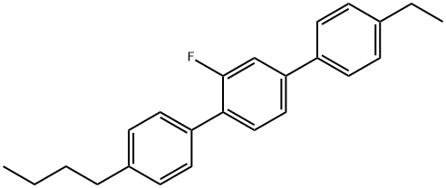 1,1':4',1''-Terphenyl, 4-butyl-4''-ethyl-2'-fluoro- Structure