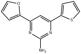 4-(furan-2-yl)-6-(thiophen-2-yl)pyrimidin-2-amine Structure