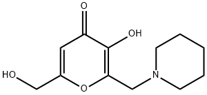 4H-Pyran-4-one, 3-hydroxy-6-(hydroxymethyl)-2-(1-piperidinylmethyl)- 구조식 이미지