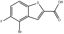 Benzo[b]thiophene-2-carboxylic acid, 4-bromo-5-fluoro- 구조식 이미지