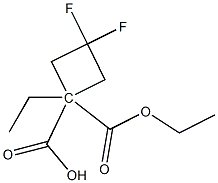 1,1-Cyclobutanedicarboxylic acid, 3,3-difluoro-, diethyl ester Structure