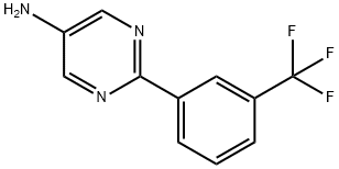 5-Pyrimidinamine, 2-[3-(trifluoromethyl)phenyl]- Structure