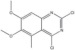 Quinazoline, 2,4-dichloro-6,7-dimethoxy-5-methyl- Structure