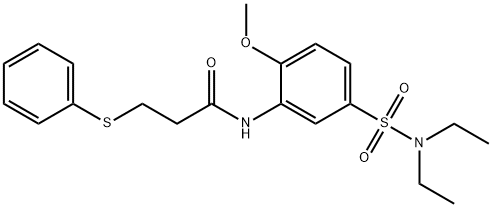 N-[5-(diethylsulfamoyl)-2-methoxyphenyl]-3-(phenylsulfanyl)propanamide Structure