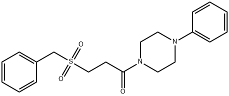 3-benzylsulfonyl-1-(4-phenylpiperazin-1-yl)propan-1-one 구조식 이미지