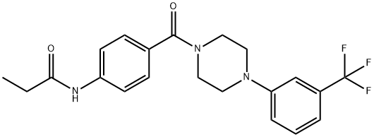 N-[4-({4-[3-(trifluoromethyl)phenyl]piperazin-1-yl}carbonyl)phenyl]propanamide Structure