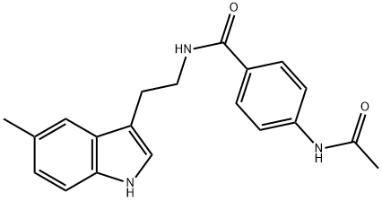 4-(acetylamino)-N-[2-(5-methyl-1H-indol-3-yl)ethyl]benzamide Structure