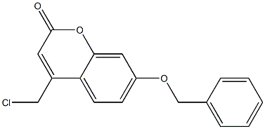 2H-1-Benzopyran-2-one, 4-(chloromethyl)-7-(phenylmethoxy)- Structure