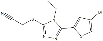 2-[[5-(4-bromothiophen-2-yl)-4-ethyl-1,2,4-triazol-3-yl]sulfanyl]acetonitrile Structure