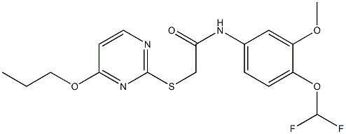 N-[4-(difluoromethoxy)-3-methoxyphenyl]-2-(4-propoxypyrimidin-2-yl)sulfanylacetamide Structure