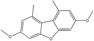 Dibenzofuran, 3,7-dimethoxy-1,9-dimethyl- Structure