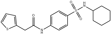 N-[4-(cyclohexylsulfamoyl)phenyl]-2-thiophen-2-ylacetamide Structure