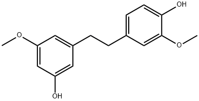 Phenol, 4-[2-(3-hydroxy-5-methoxyphenyl)ethyl]-2-methoxy- Structure