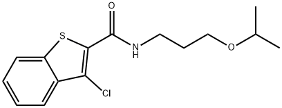 3-chloro-N-(3-propan-2-yloxypropyl)-1-benzothiophene-2-carboxamide Structure