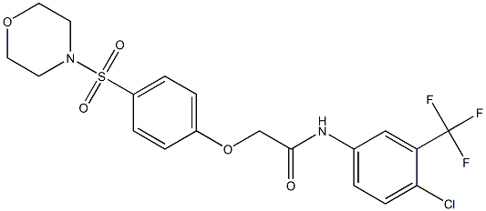 N-[4-chloro-3-(trifluoromethyl)phenyl]-2-(4-morpholin-4-ylsulfonylphenoxy)acetamide Structure