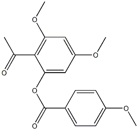 Benzoic acid, 4-methoxy-, 2-acetyl-3,5-dimethoxyphenyl ester 구조식 이미지