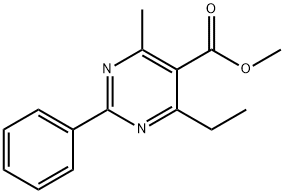 5-Pyrimidinecarboxylic acid, 4-ethyl-6-methyl-2-phenyl-, methyl ester Structure