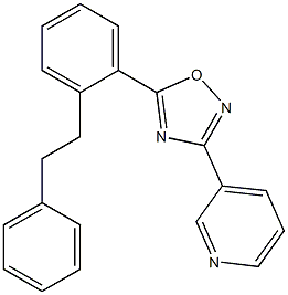 5-[2-(2-phenylethyl)phenyl]-3-pyridin-3-yl-1,2,4-oxadiazole Structure