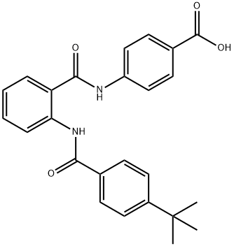 4-{[(2-{[(4-tert-butylphenyl)carbonyl]amino}phenyl)carbonyl]amino}benzoic acid 구조식 이미지