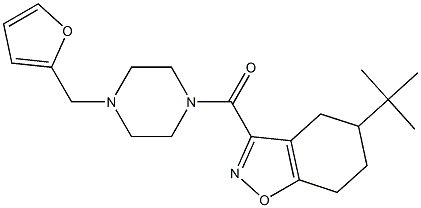 (5-tert-butyl-4,5,6,7-tetrahydro-1,2-benzoxazol-3-yl)-[4-(furan-2-ylmethyl)piperazin-1-yl]methanone Structure