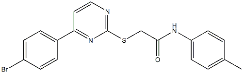 2-[4-(4-bromophenyl)pyrimidin-2-yl]sulfanyl-N-(4-methylphenyl)acetamide Structure