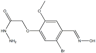 2-[5-bromo-4-[(E)-hydroxyiminomethyl]-2-methoxyphenoxy]acetohydrazide 구조식 이미지