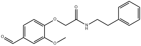 2-(4-formyl-2-methoxyphenoxy)-N-(2-phenylethyl)acetamide Structure