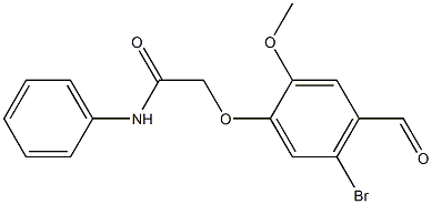 2-(5-bromo-4-formyl-2-methoxyphenoxy)-N-phenylacetamide Structure