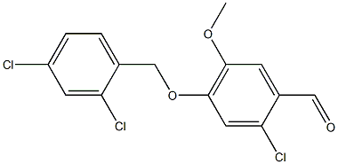 2-chloro-4-[(2,4-dichlorophenyl)methoxy]-5-methoxybenzaldehyde Structure