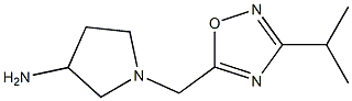 3-Pyrrolidinamine, 1-[[3-(1-methylethyl)-1,2,4-oxadiazol-5-yl]methyl]- Structure