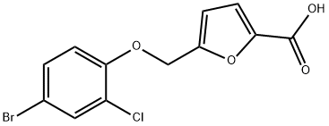 5-[(4-Bromo-2-chlorophenoxy)methyl]-2-furoic acid 구조식 이미지
