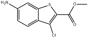 methyl 6-amino-3-chloro-1-benzothiophene-2-carboxylate 구조식 이미지