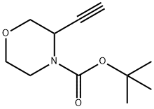 4-Morpholinecarboxylic acid, 3-ethynyl-, 1,1-dimethylethyl ester Structure