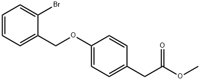 METHYL 2-(4-((2-BROMOBENZYL)OXY)PHENYL)ACETATE Structure