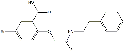 5-bromo-2-{2-oxo-2-[(2-phenylethyl)amino]ethoxy}benzoic acid 구조식 이미지