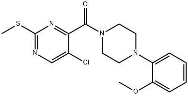 (5-chloro-2-methylsulfanylpyrimidin-4-yl)-[4-(2-methoxyphenyl)piperazin-1-yl]methanone 구조식 이미지