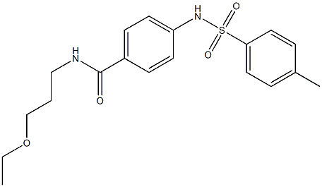 N-(3-ethoxypropyl)-4-[(4-methylphenyl)sulfonylamino]benzamide 구조식 이미지