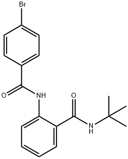 2-{[(4-bromophenyl)carbonyl]amino}-N-tert-butylbenzamide 구조식 이미지