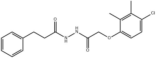 N'-[(4-chloro-2,3-dimethylphenoxy)acetyl]-3-phenylpropanohydrazide 구조식 이미지