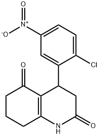 4-(2-chloro-5-nitrophenyl)-1,3,4,6,7,8-hexahydroquinoline-2,5-dione Structure